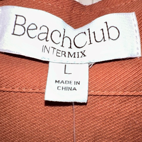 Intermix Beach Club Button Front, belted Maxi dress size L NWT - Picture 3 of 6